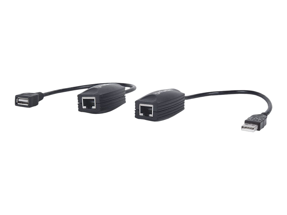 Manhattan USB-A Line Extender, for use with RJ45 network cable (not included)