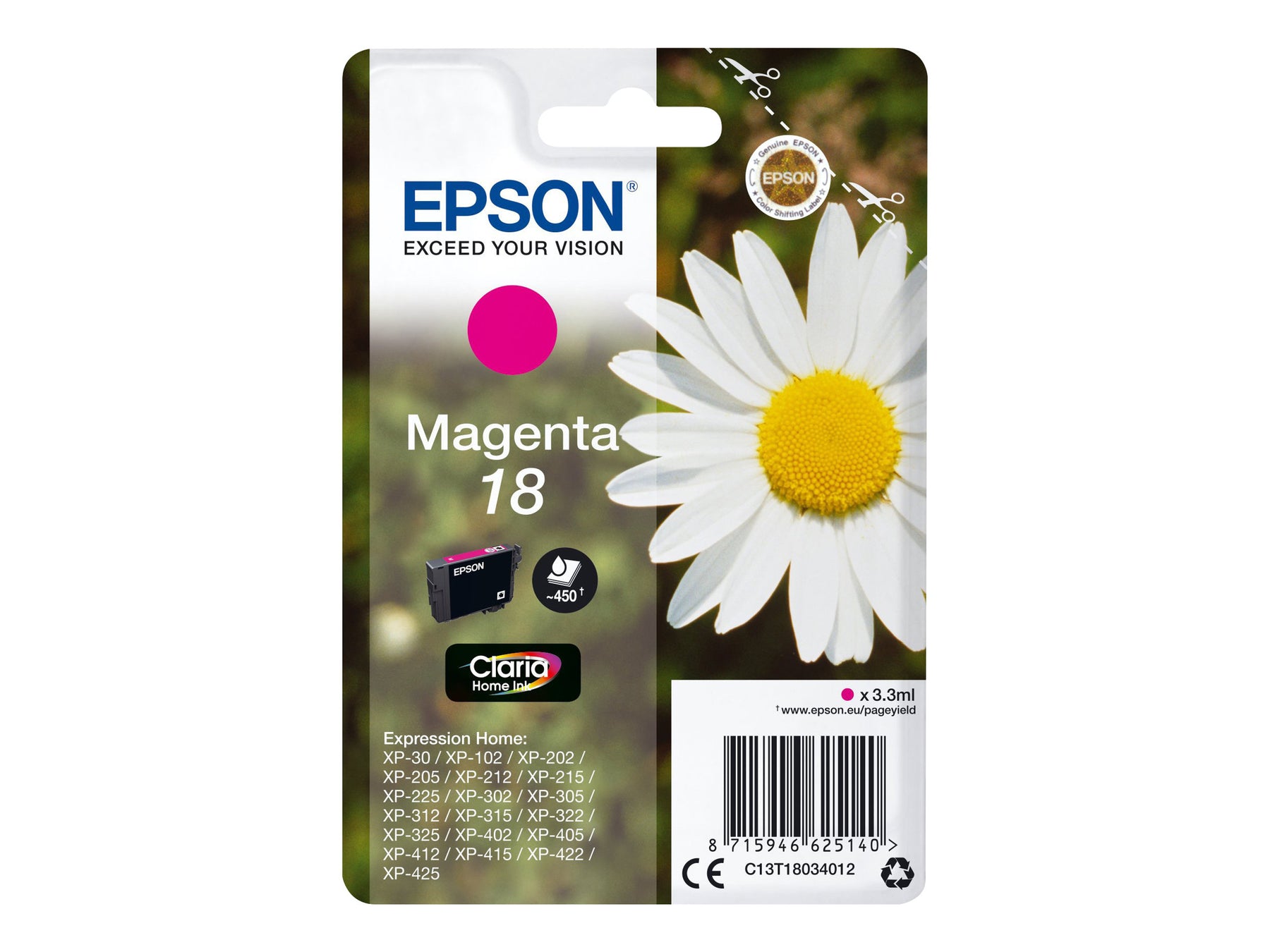 Epson 18 - 3.3 ml - Magenta - Original - Tintenpatrone