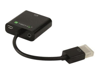 Techly Videokonverter - HDMI - VGA - Schwarz