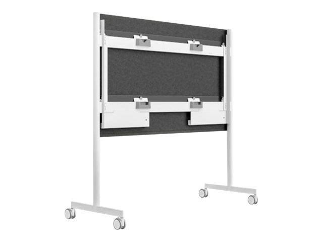 steelcase Roam Collection - Wagen - für interaktives Whiteboard - Artic White, Microsoft Gray - Bildschirmgröße: 215.9 cm (85")