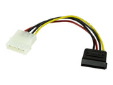 StarTech.com 15cm 4 Pin Molex auf SATA Kabel - LP4 / Serial-ATA Stromadapter - S-ATA 15 Pin Buchse / 4 Pin LP-4 Stecker - Stromkabel - SATA-Stromstecker (M)