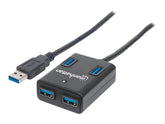 Manhattan USB-A 4-Port Hub, 4x USB-A Ports, 5 Gbps (USB 3.2 Gen1 aka USB 3.0)