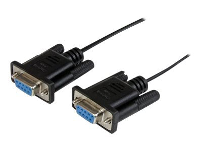 StarTech.com 1m DB9 RS232 Seriell Nullmodemkabel - Bu/Bu - 9-pin seriell Null-Modem Anschlusskabel - Schwarz - Nullmodemkabel - DB-9 (W)