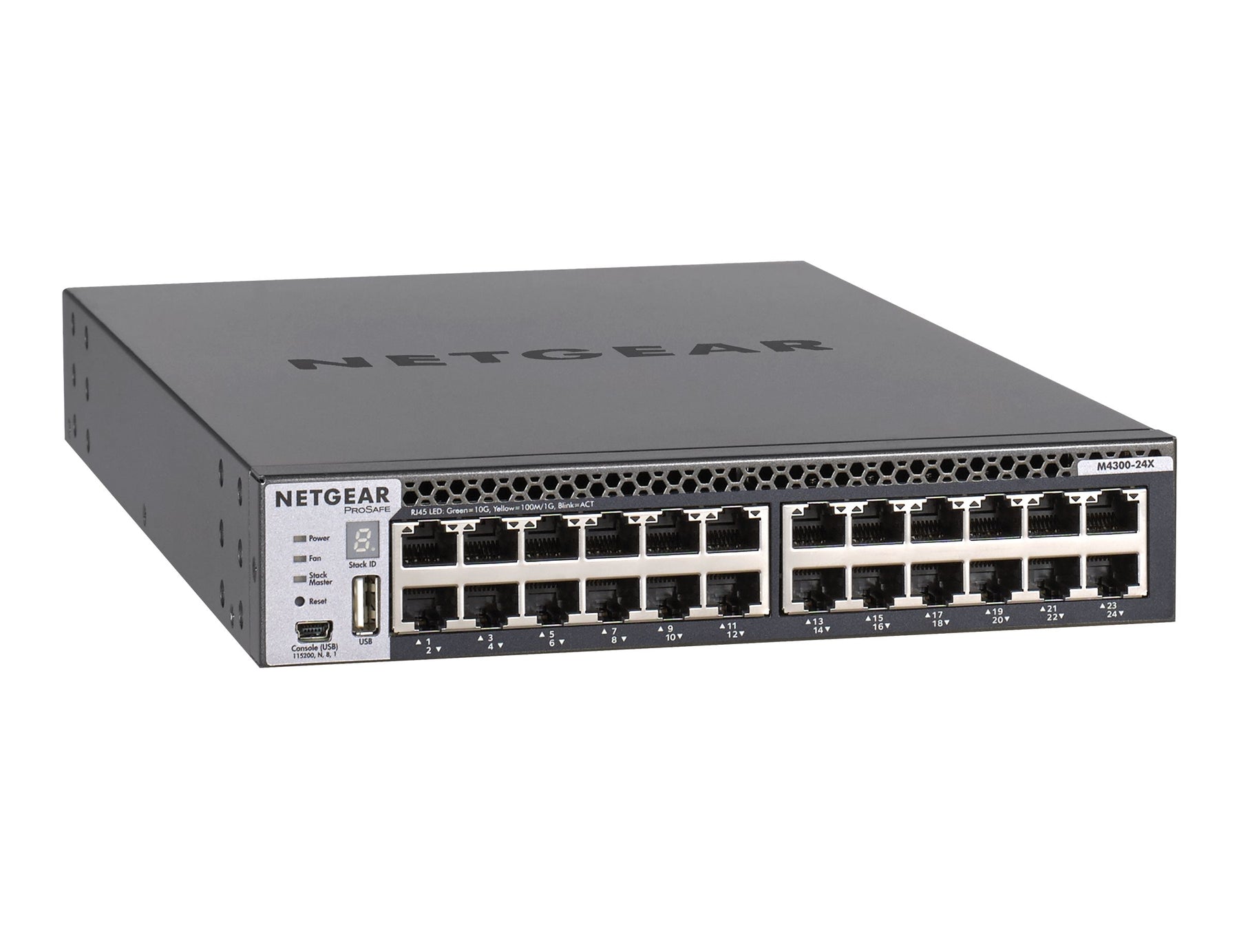 Netgear M4300-24X - Switch - L3 - managed - 24 x 10 Gigabit Ethernet + 4 x 10 Gigabit SFP+, gemeinsam genutzt