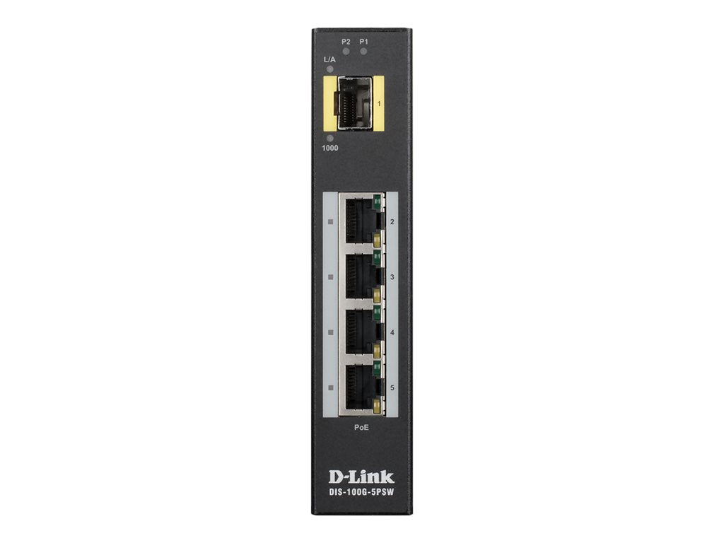 D-Link DIS 100G-5PSW - Switch - unmanaged - 4 x 10/100/1000 (PoE+)