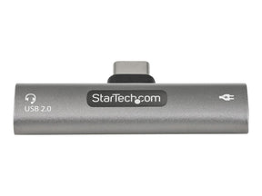 StarTech.com USB C Audio & Charge Adapter, USB-C Audio Adapter with USB-C Audio Headphone/Headset Port and 60W USB Type-C Power Delivery Pass-through Charger, For USB-C Phone/Tablet/Laptop - USB-C Audio/Charging (CDP2CAPDM)