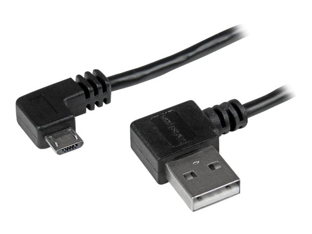 StarTech.com Micro USB Kabel mit rechts gewinkelten Anschlüssen - Stecker/Stecker - 2m - USB A zu Micro B Anschlusskabel - USB-Kabel - Micro-USB Typ B (M)