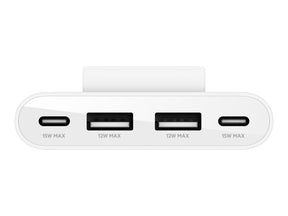 Belkin BoostCharge - Ladesteifen - 4 Ausgabeanschlussstellen (2 x USB, 2 x USB-C)