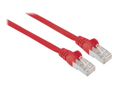 Intellinet Network Patch Cable, Cat7 Cable/Cat6A Plugs, 0.5m, Red, Copper, S/FTP, LSOH / LSZH, PVC, RJ45, Gold Plated Contacts, Snagless, Booted, Polybag - Patch-Kabel - RJ-45 (M)