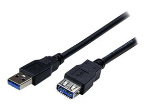 StarTech.com 2m USB 3.0 Verlängerungskabel - USB 3 Typ A auf A 2 Meter Kabel Verlängerung - Stecker/ Buchse - Schwarz - USB-Verlängerungskabel - USB Typ A (W)