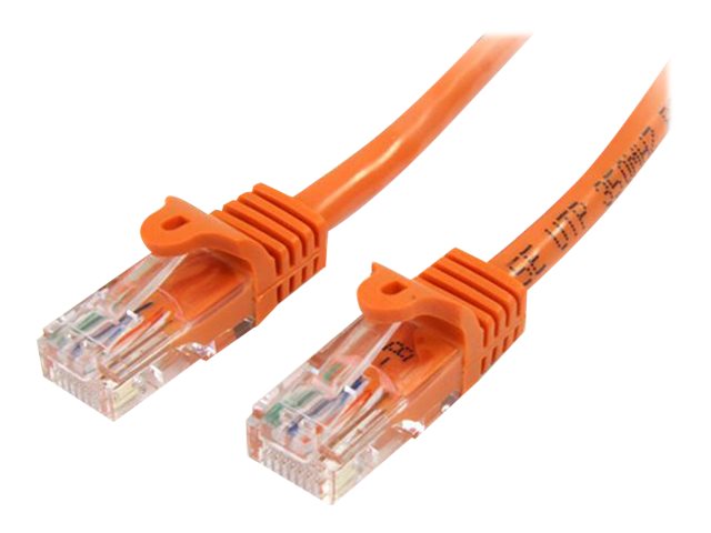 StarTech.com 0,5m Cat5e Ethernet Netzwerkkabel Snagless mit RJ45 - Cat 5e UTP Kabel - Orange - Patch-Kabel - RJ-45 (M)