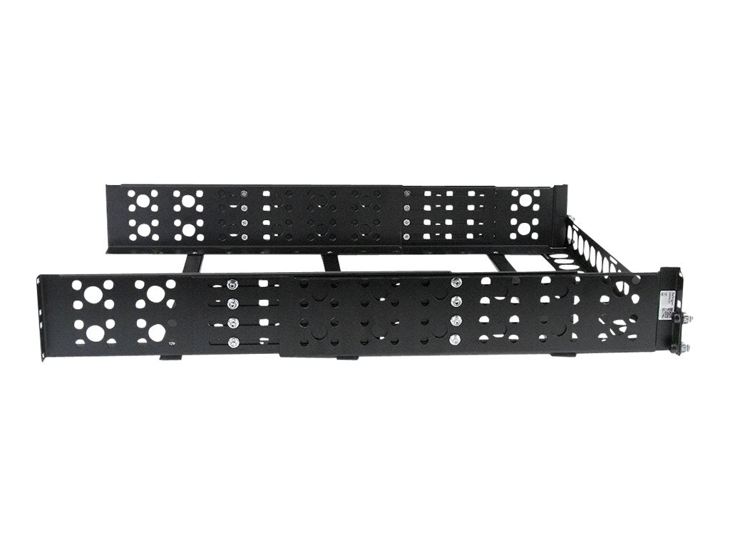 StarTech.com 2HE tiefenvestellbare 19 Zoll Server Rack Schienen - Universal Rack Schiene - Rack-Schiene - Schwarz - 2U - 48.3 cm (19")