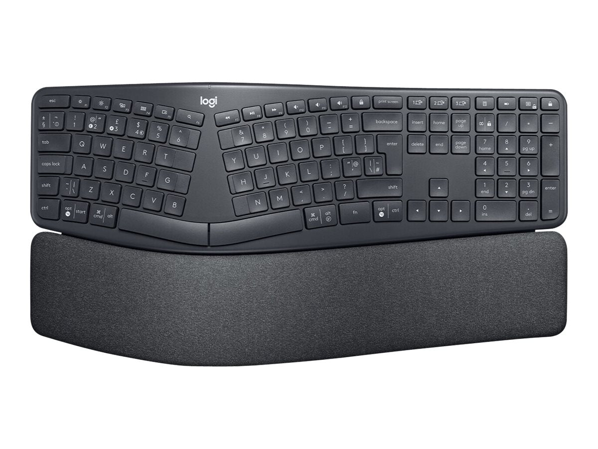 Logitech ERGO K860 - Tastatur - kabellos - 2.4 GHz, Bluetooth 5.0