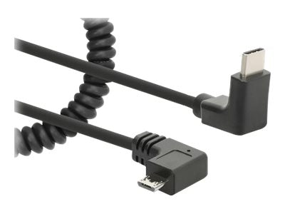 Manhattan USB-C to Micro-USB Cable, 1m, Male to Male, Black, 480 Mbps (USB 2.0)