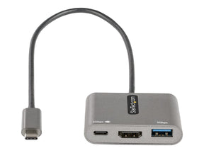 StarTech.com USB-C Multiport Adapter, USB-C auf HDMI 4K Anschluss, 100W PD, USB 3.0 Hub 5Gbit/s (1xTyp-C/ 1xA)