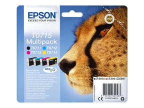 Epson T0715 Multipack - 4er-Pack - 23.9 ml - Schwarz, Gelb, Cyan, Magenta