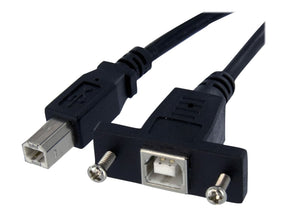 StarTech.com 30 cm USB B auf B Kabel zur Slotbelch Montage – Buchse/Stecker - USB-Kabel - USB Typ B (W)