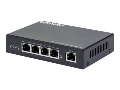 Intellinet 4-Port Gigabit Ultra PoE Extender, Adds up to 100 m (328 ft.)