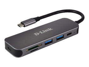 D-Link DUB-2325 - Hub - mit Kartenlesegerät - 2 x SuperSpeed USB 3.0 + 1 x USB-C