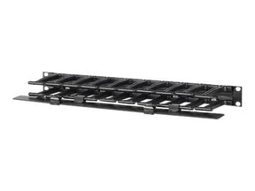 APC Horizontal Cable Manager Single-Sided with Cover - Rack - Kabelführungssatz - Schwarz - 1U - 48.3 cm (19")