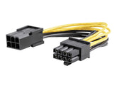 StarTech.com PCI Express 6 Pin auf 8 Pin Adapterkabel - Schwarz - Stromkabel - 6-poliges PCIe Power (W)