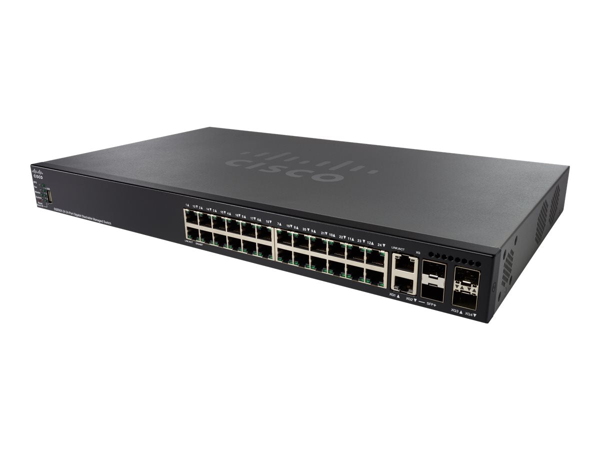 Cisco 550X Series SG550X-24 - Switch - L3 - managed - 24 x 10/100/1000 + 2 x 10 Gigabit SFP+ (Uplink)