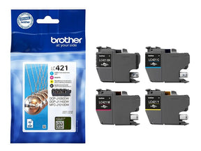 Brother LC421 - 4er-Pack - Schwarz, Gelb, Cyan, Magenta