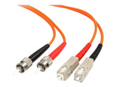 StarTech.com 3m Fiber Optic Cable - Multimode Duplex 62.5/125 - LSZH - ST/SC - OM1 - ST to SC Fiber Patch Cable (FIBSTSC3)