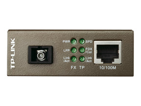 TP-LINK MC112CS - Medienkonverter - 100Mb LAN - 10Base-T, 100Base-FX, 100Base-TX - RJ-45 / SC Single-Modus - bis zu 20 km - 1310 (TX)