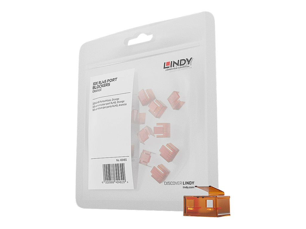 Lindy LAN-Portblocker - orange (Packung mit