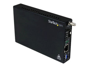 StarTech.com Gigabit Ethernet LWL / Glasfaser Medienkonverter mit SFP - 1000 Mbit/s Multimode Gigabit Ethernet Medienkonverter - Medienkonverter - GigE - 1000Base-SX, 100Base-LX, 1000Base-T - RJ-45 / SFP (mini-GBIC)