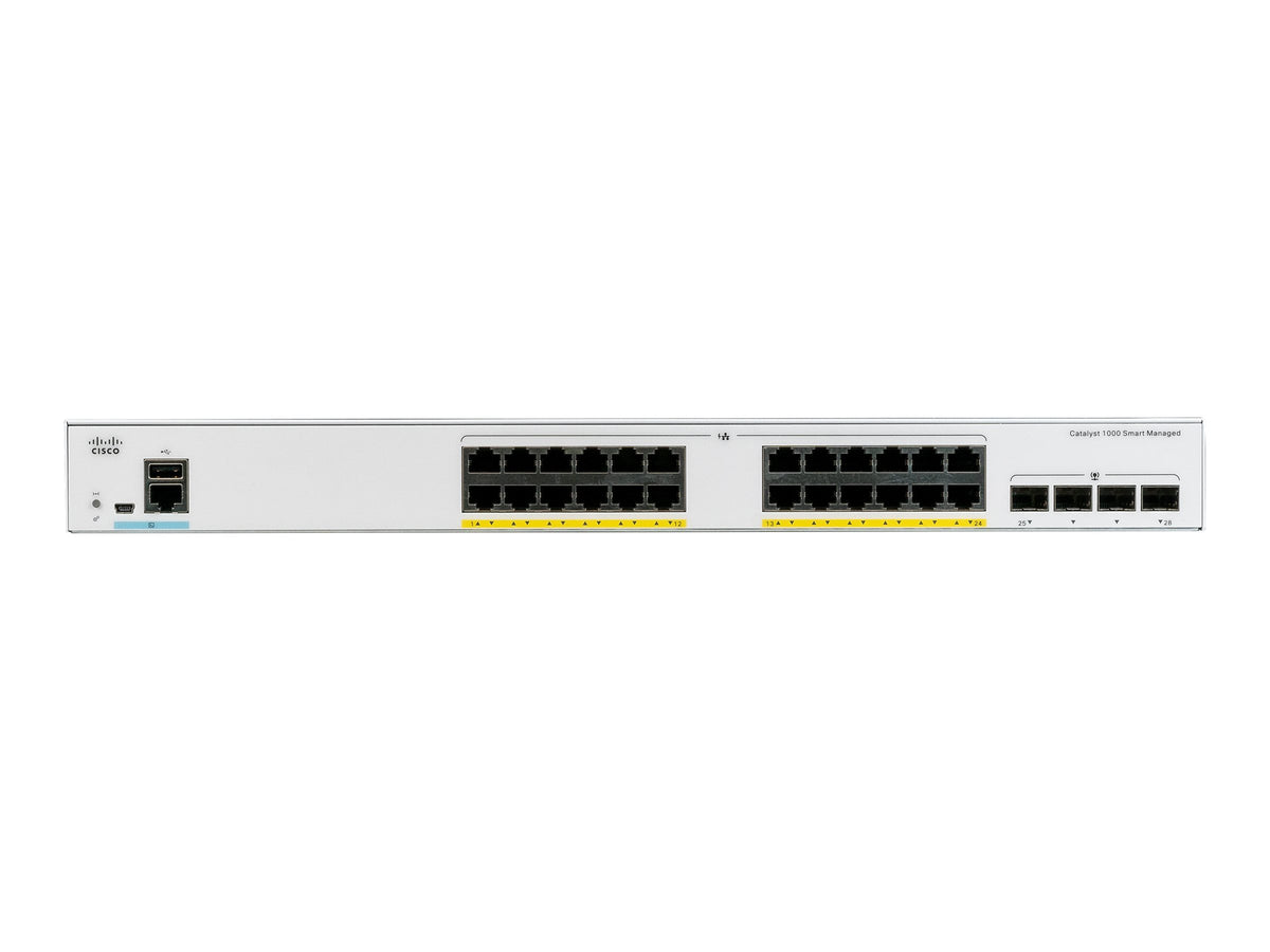 Cisco Catalyst 1000-24T-4G-L - Switch - managed - 24 x 10/100/1000 + 4 x Gigabit SFP (Uplink)