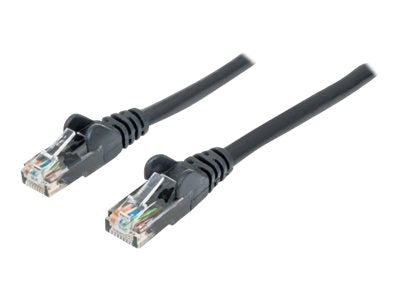 Intellinet Network Patch Cable, Cat6, 2m, Black, CCA, U/UTP, PVC, RJ45, Gold Plated Contacts, Snagless, Booted, Lifetime Warranty, Polybag - Patch-Kabel - RJ-45 (M)