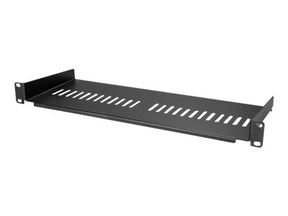 StarTech.com Belüfteter Server Rack Fachboden 1 HE - 175 mm Tief - Stahl - Rack - Regal - Schwarz - 1U - 17.8 cm (7")