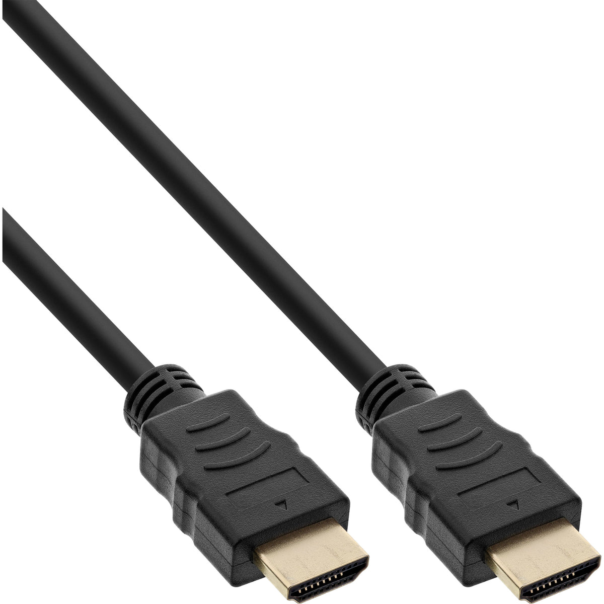 InLine HDMI-High Speed Kabel mit Ethernet - ST / ST - schwarz / gold - 0,5m