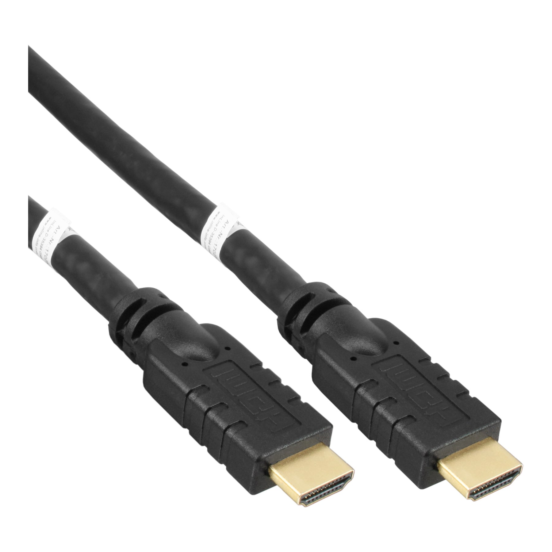 InLine HDMI-High Speed Kabel mit Ethernet - ST / ST - aktiv - schwarz / gold - 30m