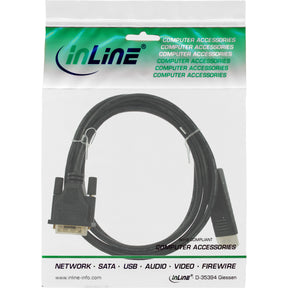 InLine DisplayPort zu DVI Konverter Kabel - schwarz - 2m