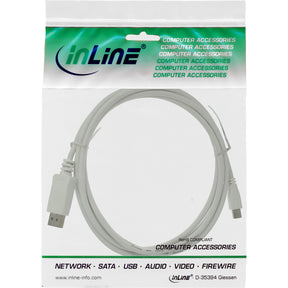 InLine Mini DisplayPort zu DisplayPort Kabel - weiß - 1m