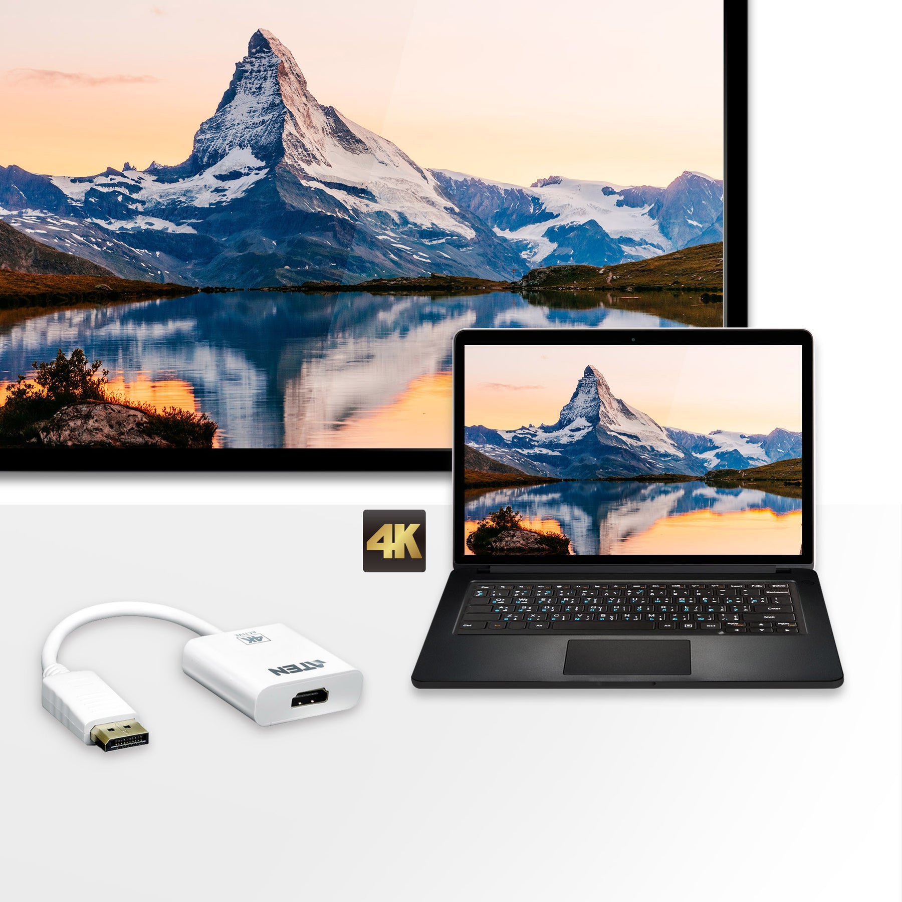 ATEN VC986B - Videoadapter - DisplayPort männlich zu HDMI weiblich