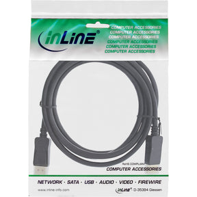 InLine DisplayPort 1.4 Kabel - 8K4K - schwarz - vergoldete Kontakte - 1m