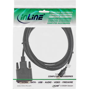 InLine Mini DisplayPort zu DVI Konverter Kabel - schwarz - 1,5m