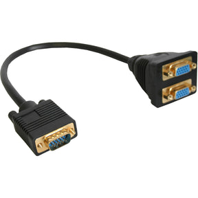 InLine VGA Y-Adapterkabel - VGA Stecker auf 2x VGA Buchse - schwarz