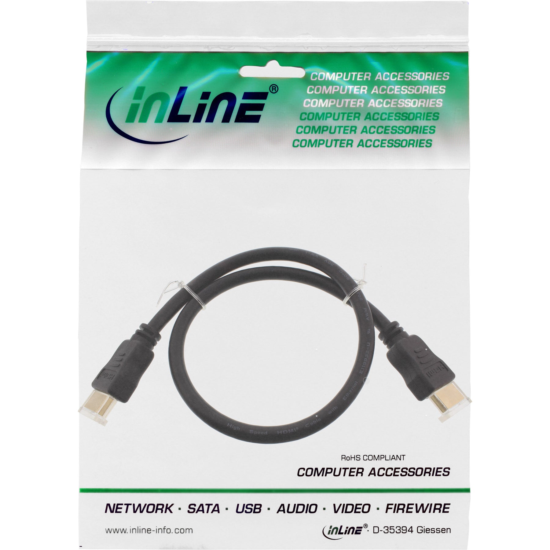 InLine HDMI-High Speed Kabel mit Ethernet - Premium - 4K2K - ST/ST - schwarz - 3m