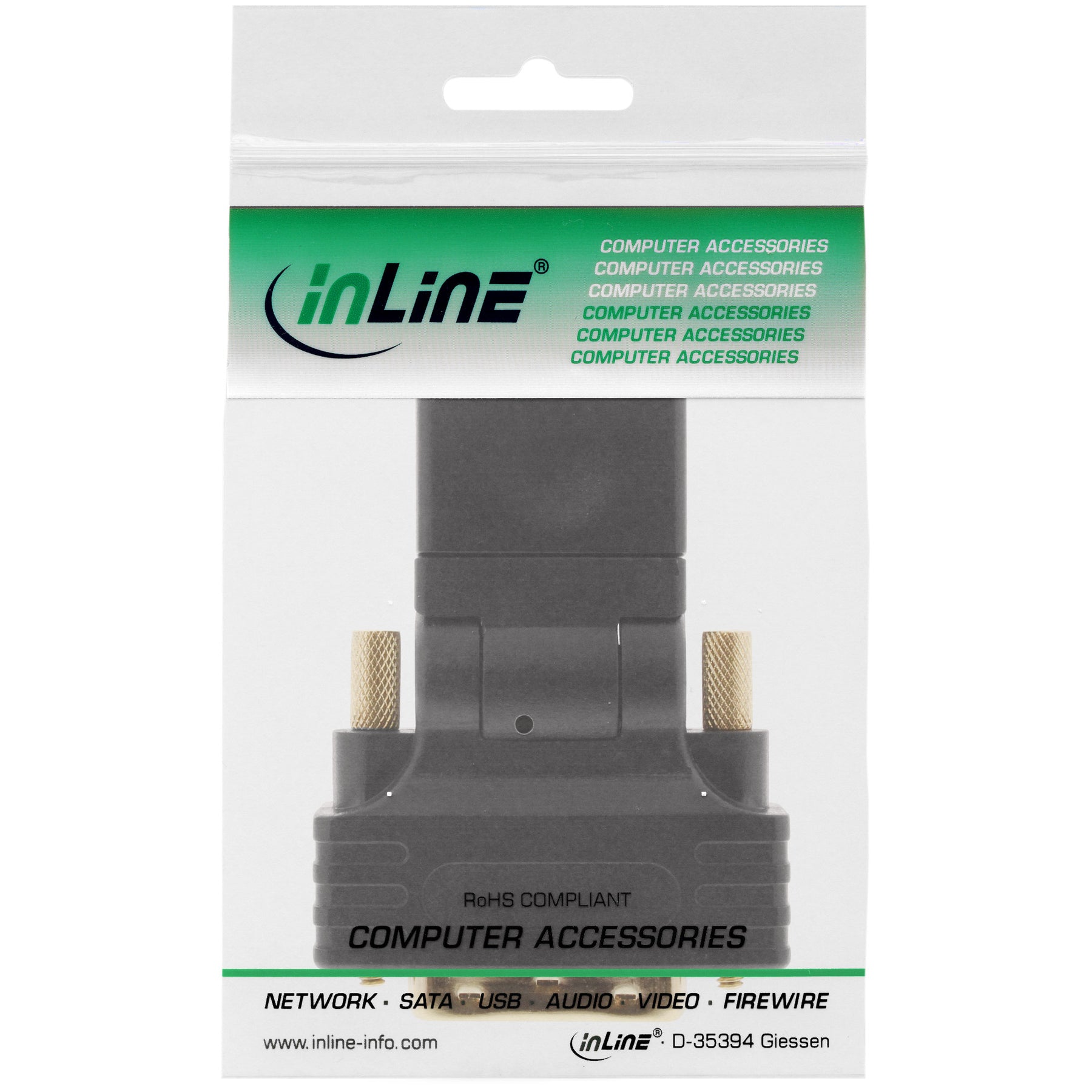 InLine HDMI-DVI Adapter - HDMI Buchse auf DVI Stecker - flexibler Winkel - 4K2K