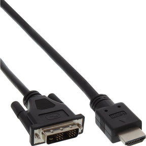 InLine HDMI-DVI Adapterkabel - HDMI Stecker auf DVI 18+1 Stecker - 0,5m