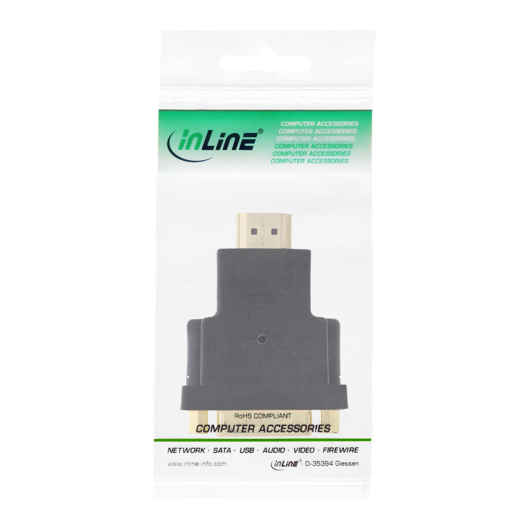 InLine HDMI-DVI Adapter - HDMI Stecker auf DVI Buchse - 4K2K