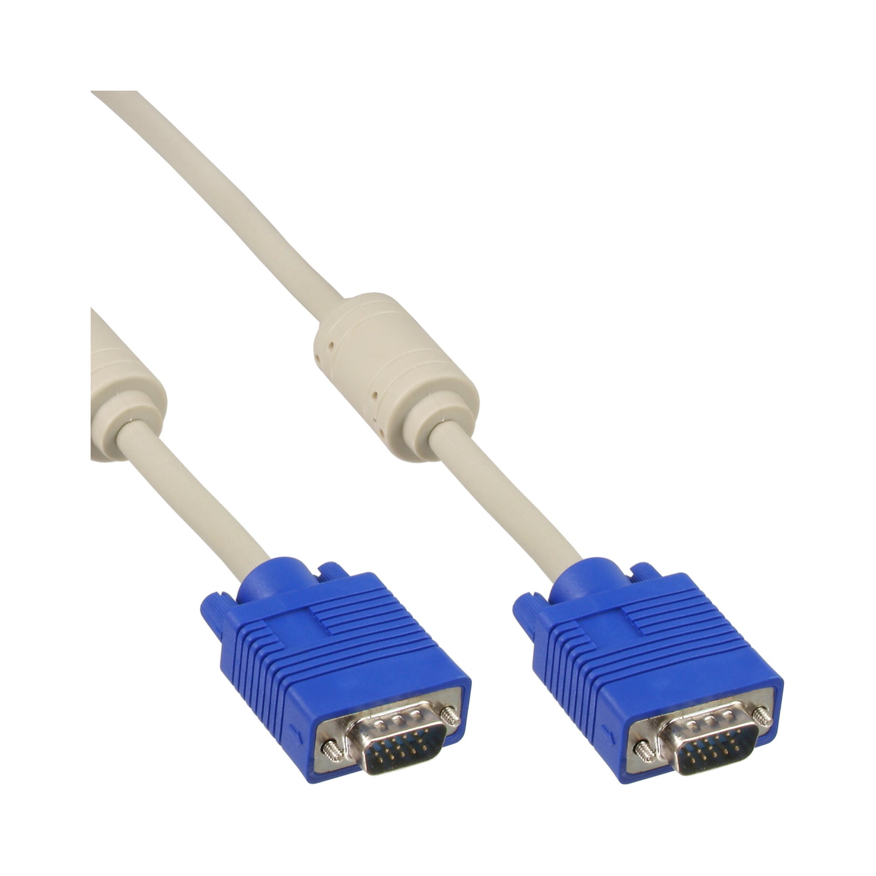 InLine S-VGA Kabel - 15pol HD Stecker / Stecker - beige - 7m