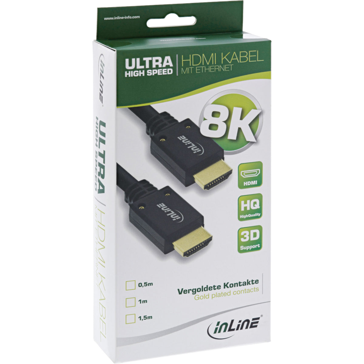 InLine HDMI Kabel - Ultra High Speed HDMI Kabel - 8K4K - Stecker / Stecker - 1m