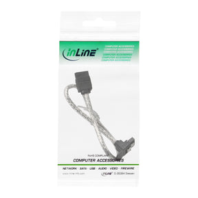 InLine SATA 6Gb/s Kabel rund - mit Lasche - gewinkelt - 0,5m