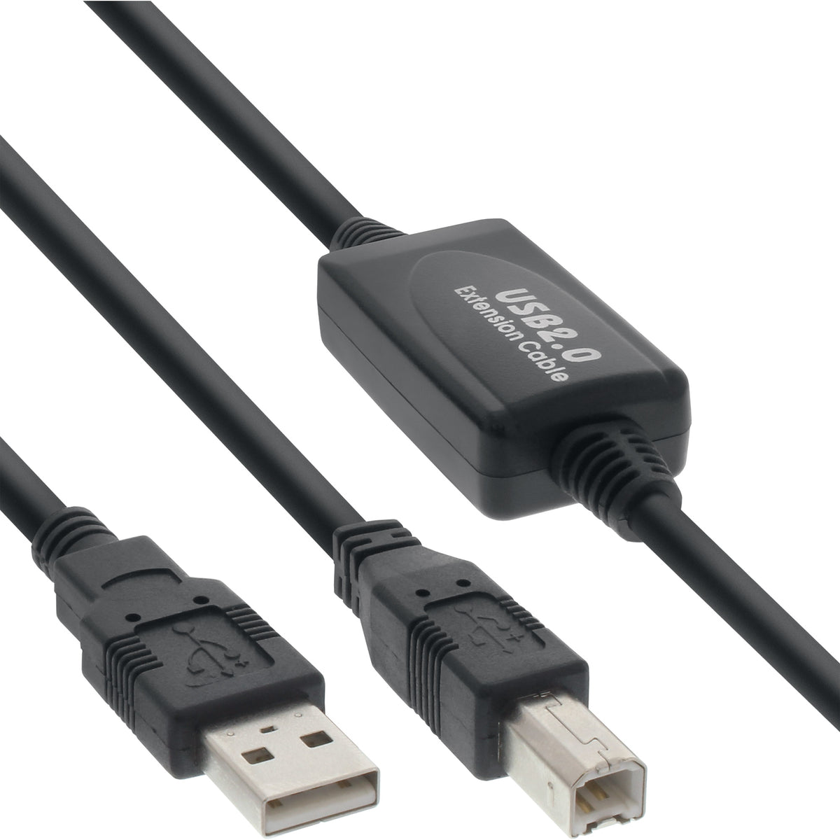 InLine USB 2.0 Kabel - aktiv mit Signalverstärkung "Repeater" - A an B - 10m